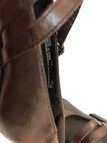 Clark’s Brown Genuine Leather Maryjane Heels Shoes Rockabilly Cottagecore 7.5 - Thumbnail 4