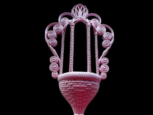 Vintage Pink Wall Hanging Home Decor Decorative Holder Cottage Core Romantic - Thumbnail 2