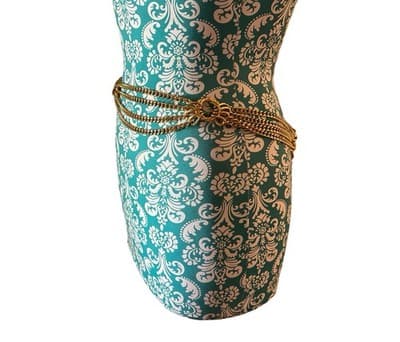 Vintage Draped Gold Gypsy Chain Link Belt Baroque Glam - Thumbnail 2