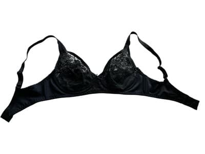 Vintage Adonna JCPenney 34B Sheer Black Illusion Lace Bra Lingerie Underwire - Thumbnail 2