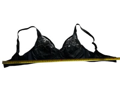 Vintage Adonna JCPenney 34B Sheer Black Illusion Lace Bra Lingerie Underwire - Thumbnail 5