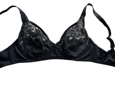 Vintage Adonna JCPenney 34B Sheer Black Illusion Lace Bra Lingerie Underwire - Thumbnail 4