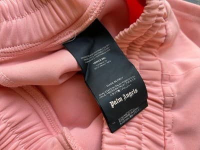 Palm Angels Tracksuit Bottoms Pants M Peach Joggers Ankle Zip Authentic Rainbow - Thumbnail 7