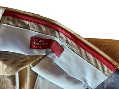 38x32 Men’s LOUIS RAPHAEL Rosso Pants Dress Slacks Modern Fit Flat Front - Thumbnail 4