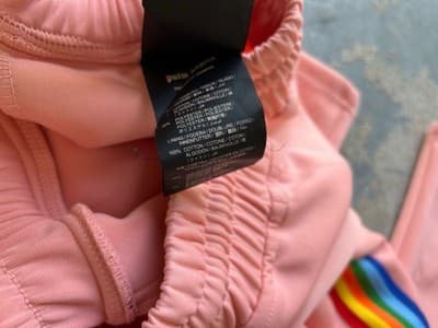 Palm Angels Tracksuit Bottoms Pants M Peach Joggers Ankle Zip Authentic Rainbow - Thumbnail 8