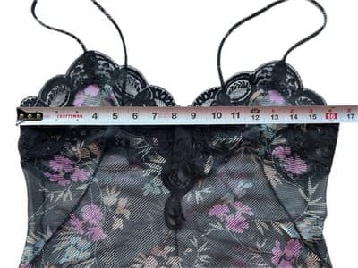 Size 34 Vintage Vassarette Lingerie Camisole Chiffon Floral Sheer Fairycore - Thumbnail 6