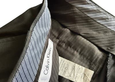 42x32 Men’s Charcoal Gray CALVIN KLEIN Pants Dress Slacks Modern Fit Flat Front - Thumbnail 4