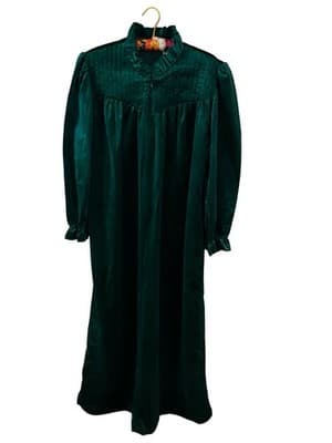 NWT NOS Size M Vintage Appel Emerald Green Housecoat Robe Zip Front Grannycore - Thumbnail 2