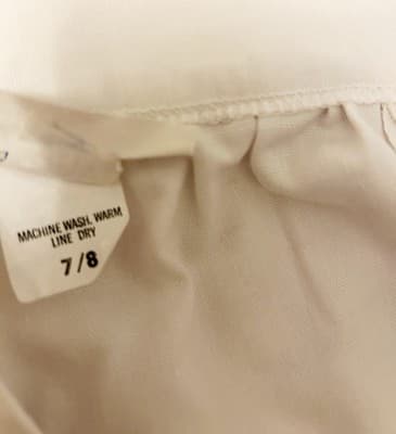 Vintage 1980’s White Skirt Red Yellow & Green Ribbon Trim Preppy Retro Casual - Thumbnail 10