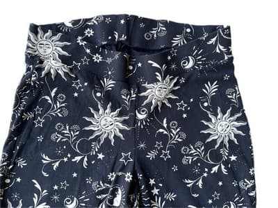 Chicos Celestial Leggings Black Stretch Star Moon Women’s Pants - Thumbnail 3