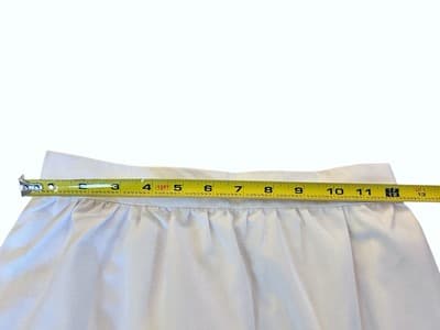 Vintage 1980’s White Skirt Red Yellow & Green Ribbon Trim Preppy Retro Casual - Thumbnail 5