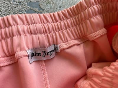 Palm Angels Tracksuit Bottoms Pants M Peach Joggers Ankle Zip Authentic Rainbow - Thumbnail 9