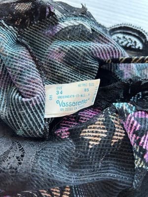 Size 34 Vintage Vassarette Lingerie Camisole Chiffon Floral Sheer Fairycore - Thumbnail 11