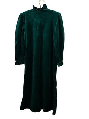 NWT NOS Size M Vintage Appel Emerald Green Housecoat Robe Zip Front Grannycore - Thumbnail 5
