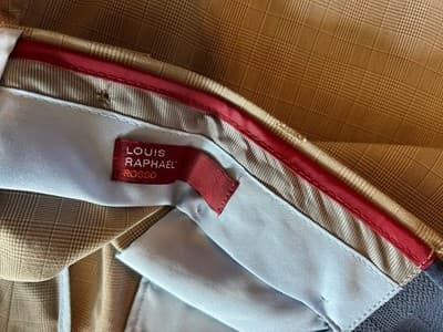 38x32 Men’s LOUIS RAPHAEL Rosso Pants Dress Slacks Modern Fit Flat Front - Thumbnail 8
