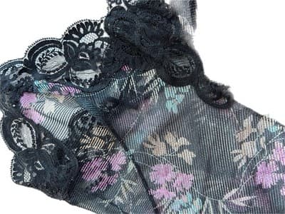Size 34 Vintage Vassarette Lingerie Camisole Chiffon Floral Sheer Fairycore - Thumbnail 5