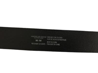 American Eagle Black Belt Genuine Cow Leather Boho Prairie Peasant Festival Med - Thumbnail 3