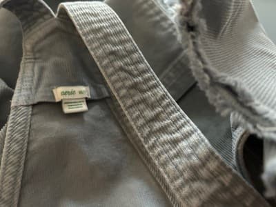 Aerie Pastel Blue Corduroy Overalls Bibs XS Pockets Boho Country Farm School - Thumbnail 5