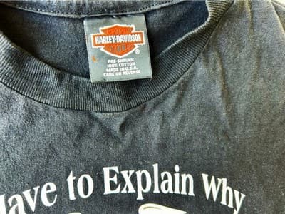 Black T Shirt “If I Have To Explain” Harley Davidson 1993 Single Stitch Large - Thumbnail 8