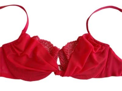 Stunning Victorias Secret Very Sexy Red Bra Chiffon 34D Push Up Without Padding - Thumbnail 2