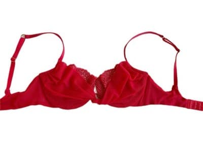 Stunning Victorias Secret Very Sexy Red Bra Chiffon 34D Push Up Without Padding - Thumbnail 3