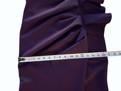 XSCAPE Size 4 Petite Purple Maxi Dress Scuba Knit Glam Evening Ruffled Long Gown - Thumbnail 15