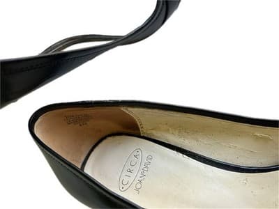 Joan & David Black Genuine Leather Heels Women’s Shoes Horsebit Old Money Silver - Thumbnail 4