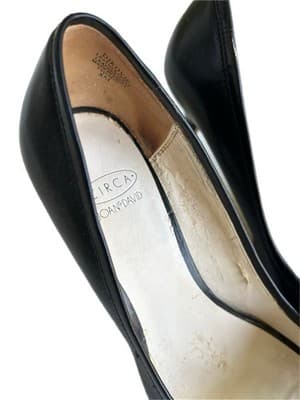 Joan & David Black Genuine Leather Heels Women’s Shoes Horsebit Old Money Silver - Thumbnail 11