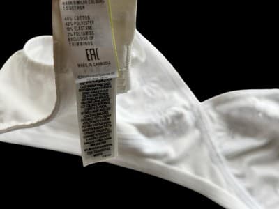 Marks And Spencer White Bra 38C Wire Free Embroidered Cups Cotton Blend Wireless - Thumbnail 4