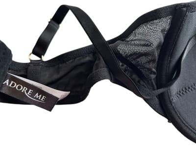 Adore Me Bra Womens Size 38D Black Gold Glitter Underwire Lined Twist Front Sexy - Thumbnail 2