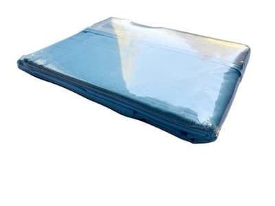 New NOS Vintage JC Penney Aqua TWIN Flat Top Sheet Bedding Spring Summer - Thumbnail 2