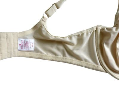 BREEZIES 46D Cream Ivory Bra Lingerie Floral Cups - Thumbnail 4