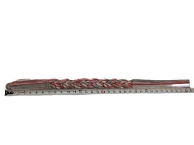 Ann Taylor Vintage Braided Cloth Cotton Cinch Belt Revival Boho Hippie Rose Gray - Thumbnail 2