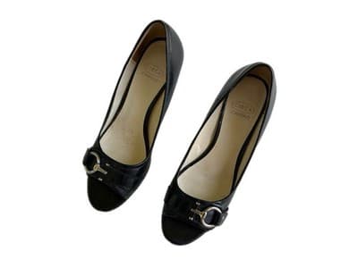 Joan & David Black Genuine Leather Heels Women’s Shoes Horsebit Old Money Silver - Thumbnail 6