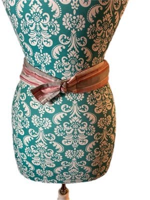 Ann Taylor Vintage Braided Cloth Cotton Cinch Belt Revival Boho Hippie Rose Gray - Thumbnail 8