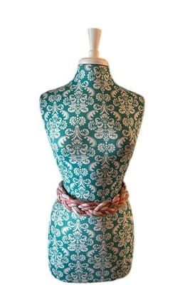 Ann Taylor Vintage Braided Cloth Cotton Cinch Belt Revival Boho Hippie Rose Gray - Thumbnail 7