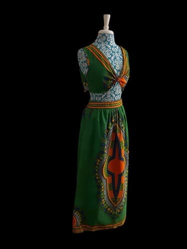 Vintage Cotton Maxi Skirt Crop Top Set Boho Hippie Gypsy Grunge Festival 2 Piece - Thumbnail 5