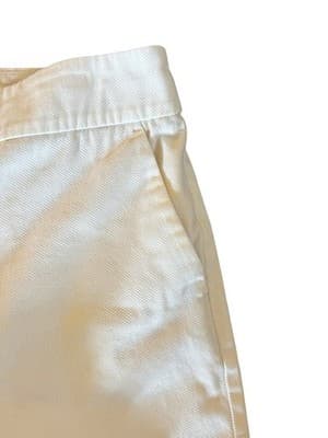 Size 12 Talbots White Women’s Cotton Spandex Scalloped Shorts Spring Summer - Thumbnail 3
