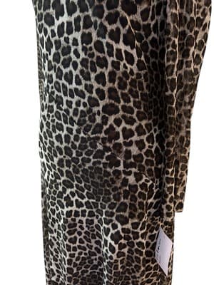 Vintage Y2K Leopard NWT Stretchy Cheetah Snake Black Brown Fitted Sexy Dress M - Thumbnail 9