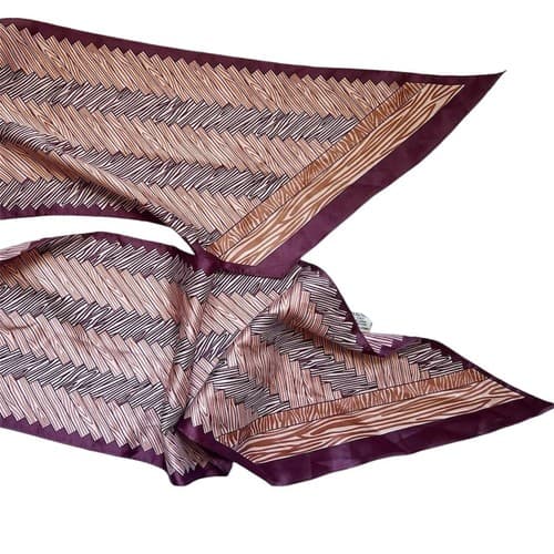 Vintage Long Scarf Made In Japan Earth Colors Sash Boho Prairie Fall Colors