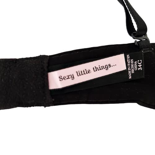 Victorias Secret Black Bra 34C Sexy Little Things Leopard Lingerie Smooth Cups - Thumbnail 3