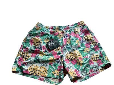 XL Men’s Brooks Brothers Logo Swim Shorts Country Club Tropical Pockets With Bag - Thumbnail 2