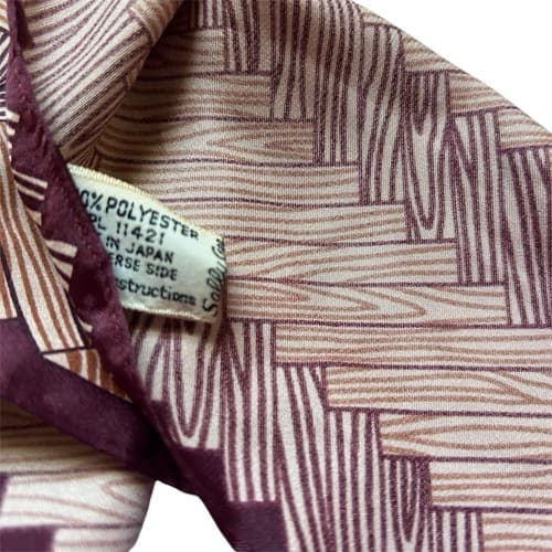 Vintage Long Scarf Made In Japan Earth Colors Sash Boho Prairie Fall Colors - Thumbnail 3