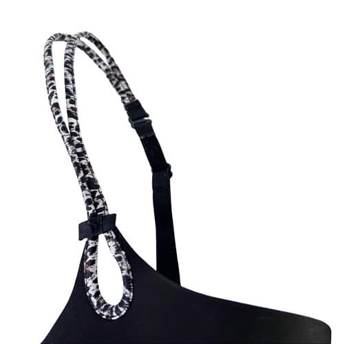 Victorias Secret Black Bra 34C Sexy Little Things Leopard Lingerie Smooth Cups - Thumbnail 4