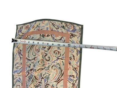 Vintage Georgiou Scarf Long Silk Peach Watercolors Gray Pastels Abstract Purple - Thumbnail 15