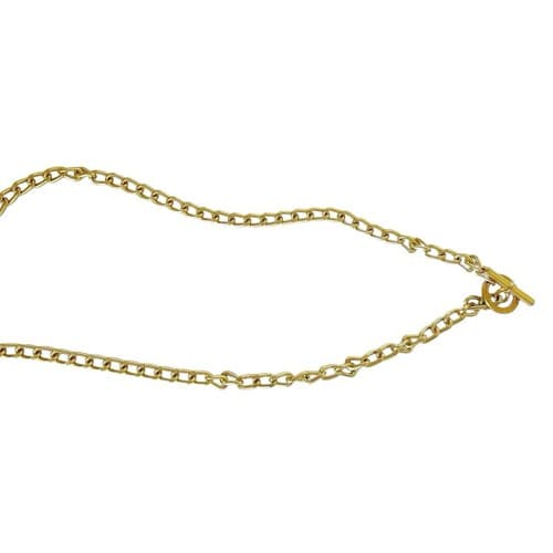 Vintage Gold Chain Belt Toggle Closure Boho Hippy Gypsy Layering Peasant Prairie