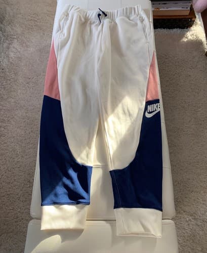 Vintage Women’s Men’s Unisex Pants Nike Jogger Sweatpants Ex Condition Blue Pink - Thumbnail 2