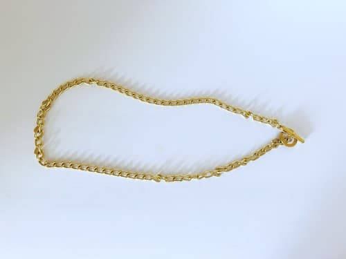 Vintage Gold Chain Belt Toggle Closure Boho Hippy Gypsy Layering Peasant Prairie - Thumbnail 3