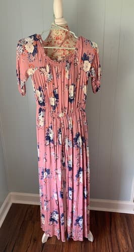 Maxi Dress Shorts Romper Love Fire Off The Shoulder Boho Bohemian Prairie M - Thumbnail 2