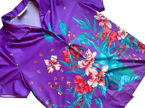 Vintage Tropicana For Hawaii For Liberty House Aloha Hawaiian Blouse Tropical - Thumbnail 2